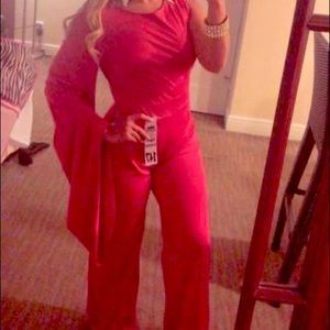 Red jumpsuit worn once for pageant.